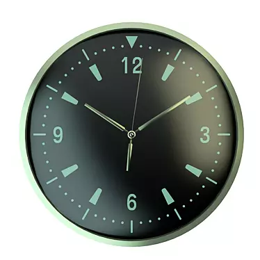 Modern Steel Wall Clock 3D model image 1 