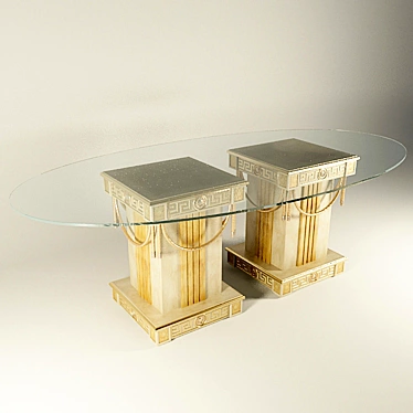 Elegant Versace Table: Modifiers Preserved 3D model image 1 