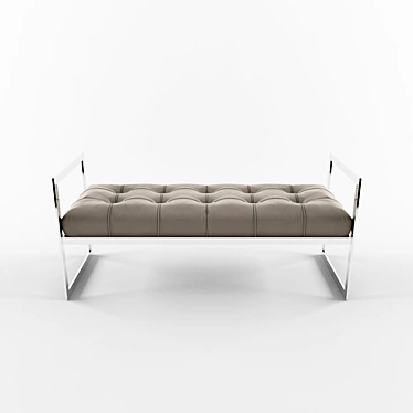 Elegant Barcelona Bench in Textured Finish 3D model image 1 