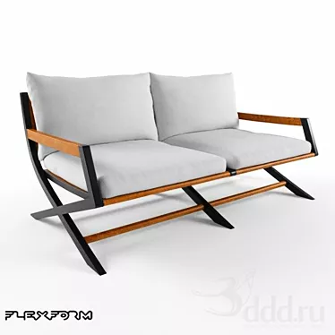 Elegant Flexform Emily Sofa 3D model image 1 