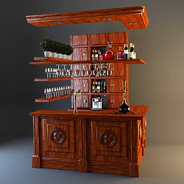 Stylish Bar Counter for Your Space 3D model image 1 
