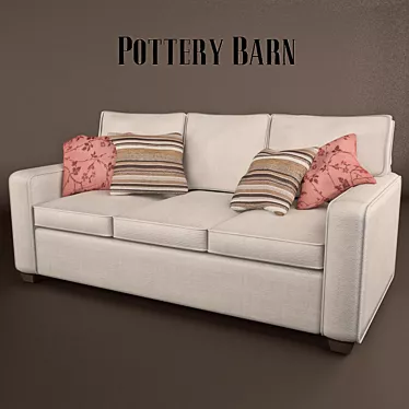 PB Square Sofa - Stylish and Versatile 3D model image 1 