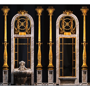 Elegance Embodied: Ornate Wall Molding 3D model image 1 