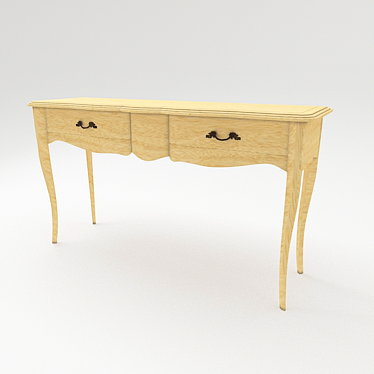 Elegant Provençal Style Two-Drawer Console 3D model image 1 