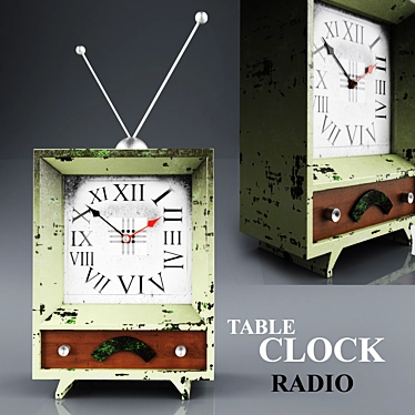Versatile Table Clock Radio 3D model image 1 