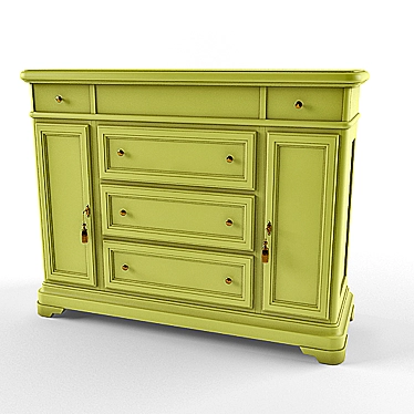 Classic 5-Drawer Chest 3D model image 1 