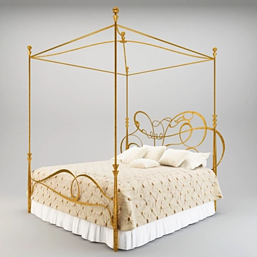 Bed Lamp2: Sleek and Stylish Lighting 3D model image 1 