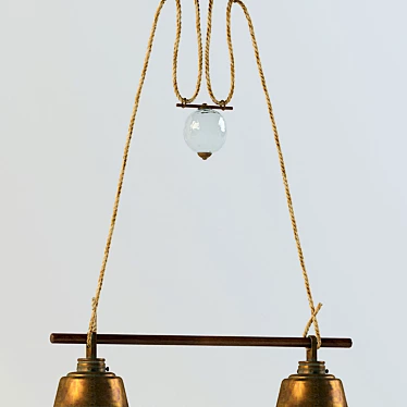 Handcrafted Lustrarte Amarras Pendant Light 3D model image 1 