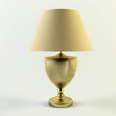 Elegant Porcelain Desk Lamp 3D model image 1 