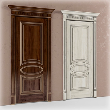 Classic Dual-Sided Interior Door with Portal 3D model image 1 