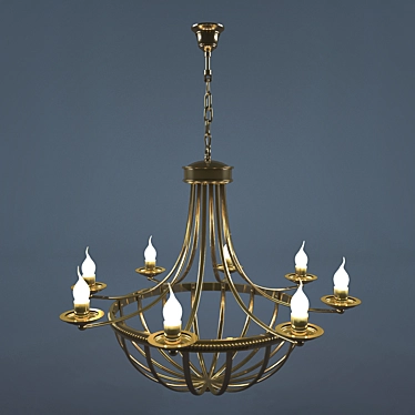 Elegant 8-Light Chandelier 3D model image 1 