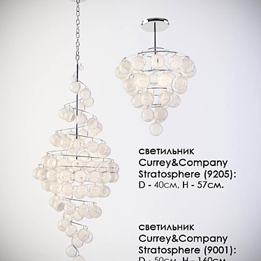 Stratosphere Chandelier by Currey&Company 3D model image 1 