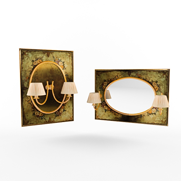 Elegant Baga Mirror Sconce 3D model image 1 