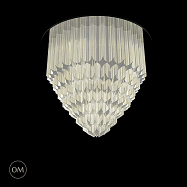 Murano Chrome/Gold Chandelier 464: Elegant Lighting Solution 3D model image 1 