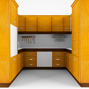 Elegant ARCA Orizzonte Kitchen 3D model image 1 