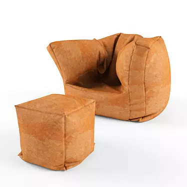 Title: Leather Lounge Chair 3D model image 1 