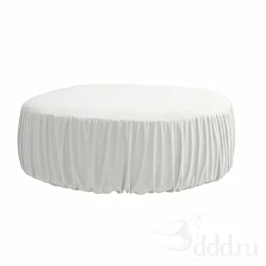 Comfy Cloud Fabric Puff 3D model image 1 