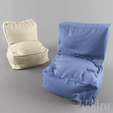 Cozy Cushioned Chair 3D model image 1 