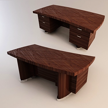 Elegant Luna Office Desk: Giorgio Collection 3D model image 1 
