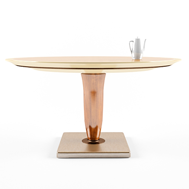 Title: Elegant Oak Design Work Table 3D model image 1 