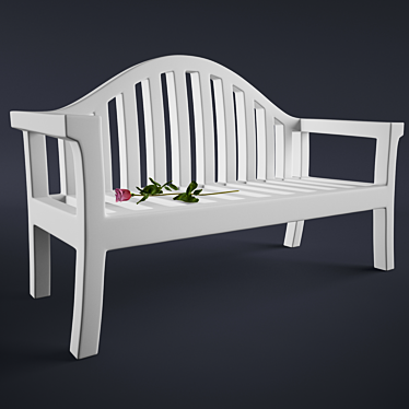 Park Bench 3D model image 1 