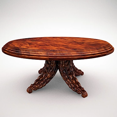 Elegant Handcrafted Table 3D model image 1 