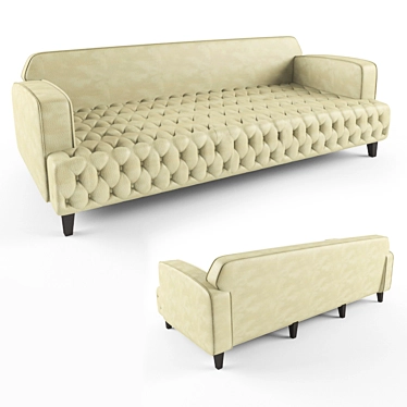 Elegant Art Deco Sofa 3D model image 1 