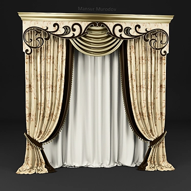 Elegant Drapery for Timeless Charm 3D model image 1 