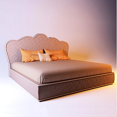 Elegant Ditre Titano Bed 3D model image 1 