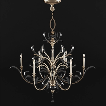 Elegant Beveled Arcs Crystal Chandelier 3D model image 1 