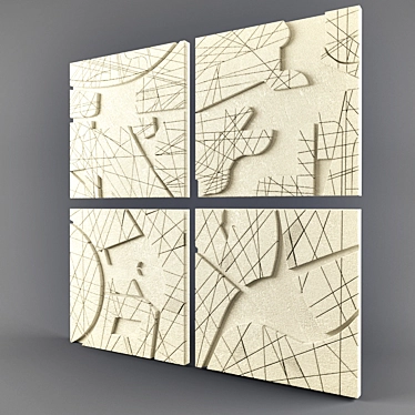 Elegant Foam Panel Decor 3D model image 1 