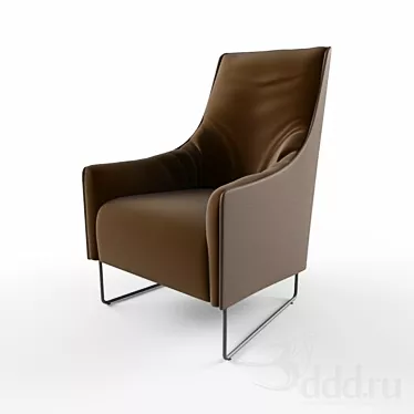 Sleek Ascot Armchair: Timeless Elegance 3D model image 1 