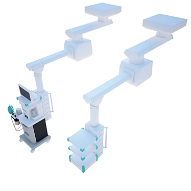 Ceiling-Mounted Anaesthetic Apparatus 3D model image 1 