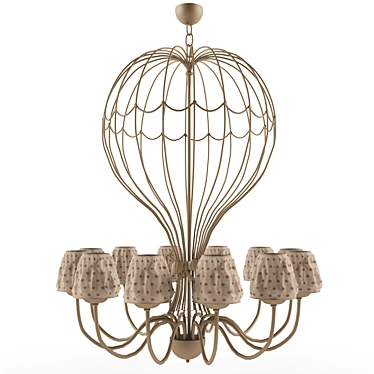 Elegant Dolfi Chandelier 3D model image 1 