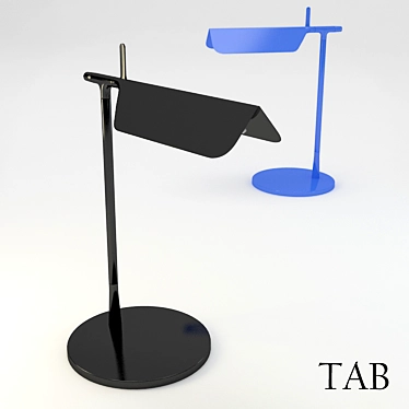 FLOS TAB Table Lamp in Black, White or Blue 3D model image 1 