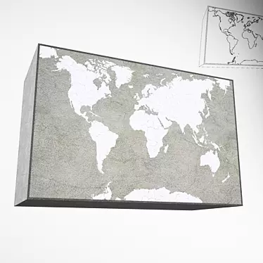 Interchangeable Texture 3D World Map 3D model image 1 