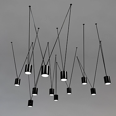 Sleek MATCH Hanging Lamps 3D model image 1 