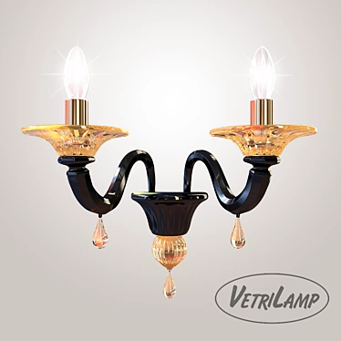 Luxury Nero Oro 24kt Vetri Lamp 3D model image 1 