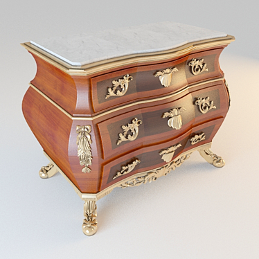 Luxury Locker Nightstand by FRANCESCO MOLON 3D model image 1 