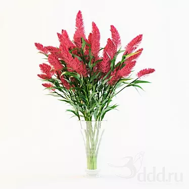 Crimson Blossom 3D model image 1 