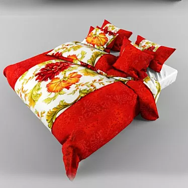 Luxury Bed Linen Set 3D model image 1 