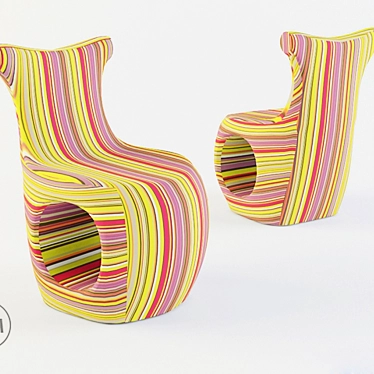 Helix Moroso: Stylish and Comfortable Upholstered Chair 3D model image 1 