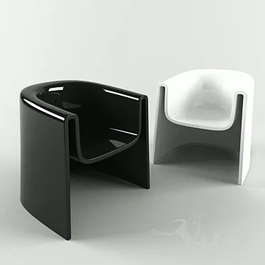 Elegant Melaina Armchair - Rodolfo Bonetto 3D model image 1 