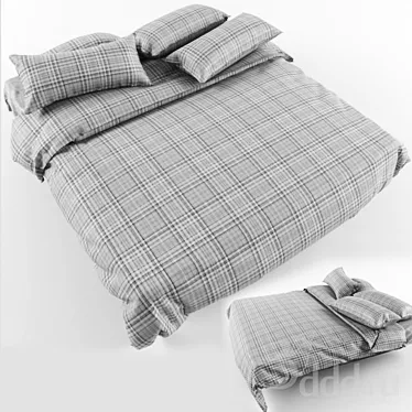 Title: Cozy Dreams Bedding 3D model image 1 