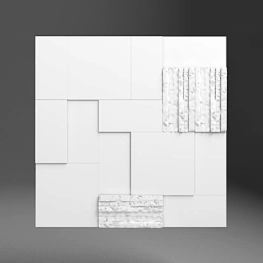 Elegant Carrara Matte Mix Mosaic 3D model image 1 