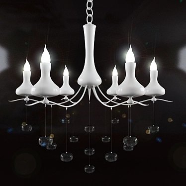 Effusionidiluce Venix: Modern Metal and Glass Chandelier 3D model image 1 