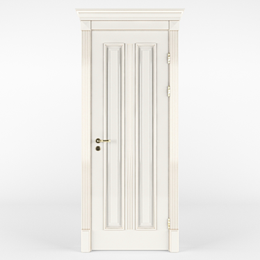 Classic-Style Door with Panel Design 3D model image 1 