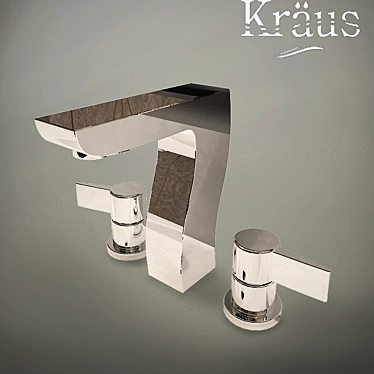 Premium Chrome Bathroom Sink Mixer - Kraus KEF-14603 3D model image 1 