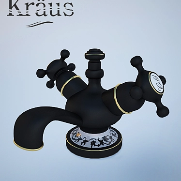 KRAUS KEF-16000 ORB Double Handle Bathroom Faucet 3D model image 1 