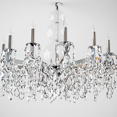 Elegant Raindrop Chandelier 3D model image 1 